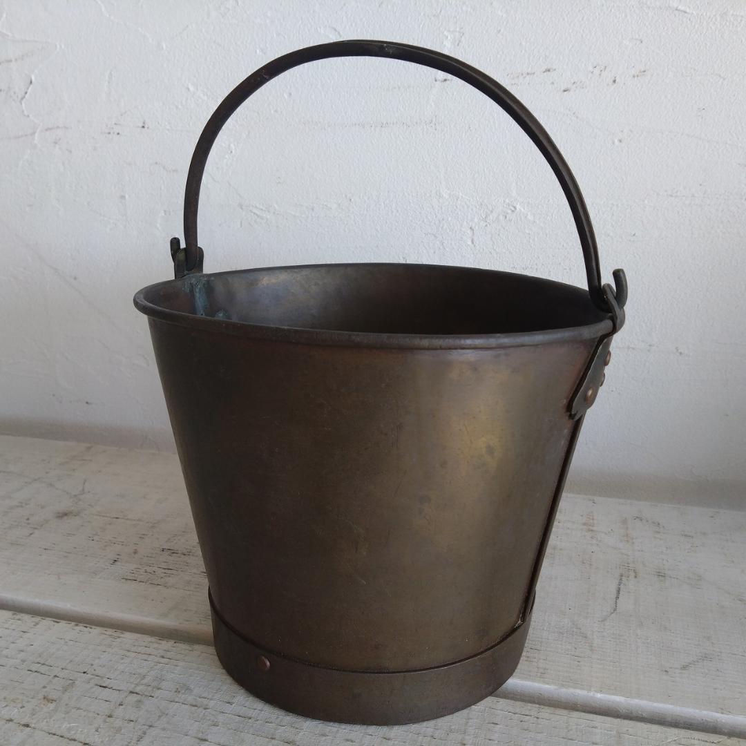 真鍮製　バケツ　古道具
