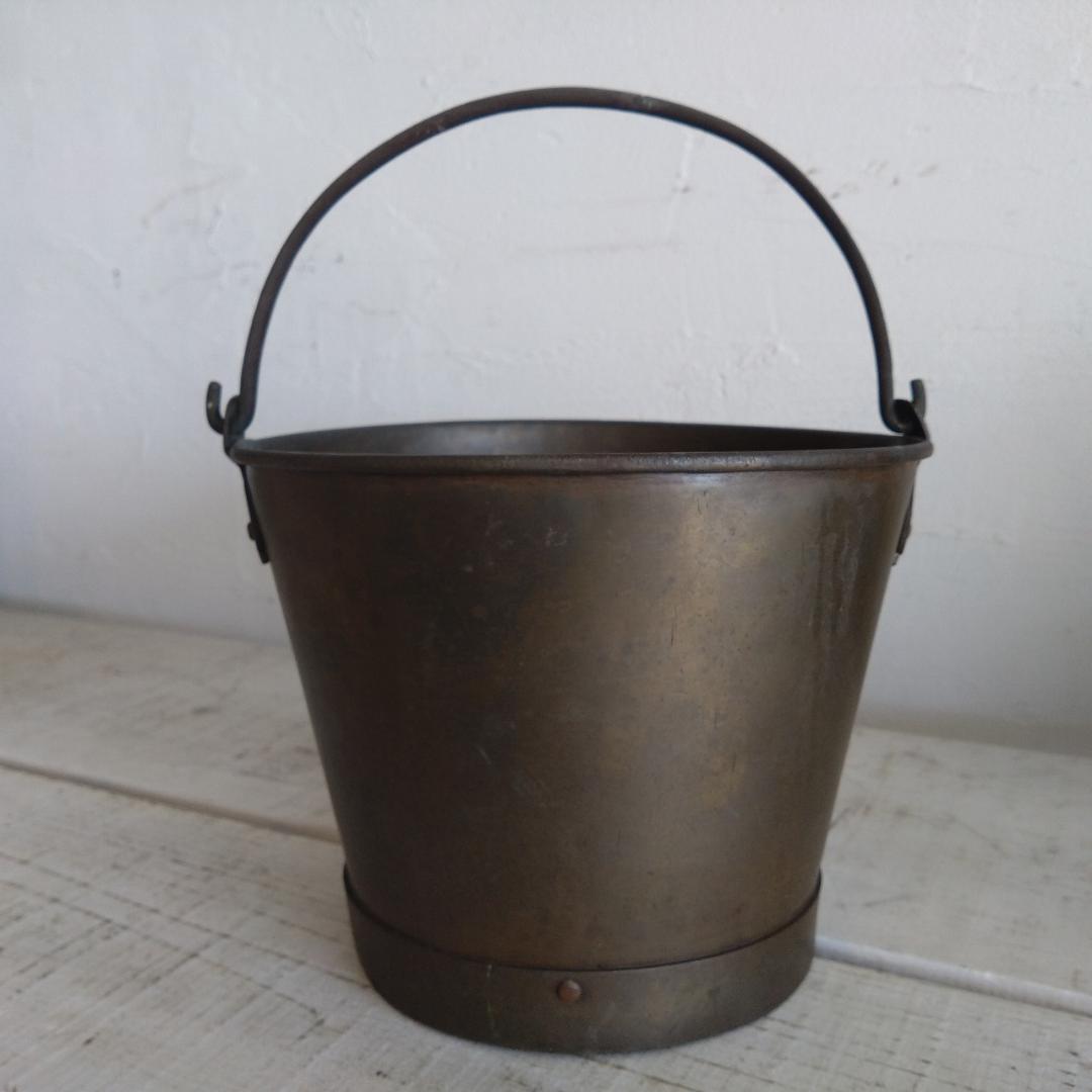 真鍮製　バケツ　古道具