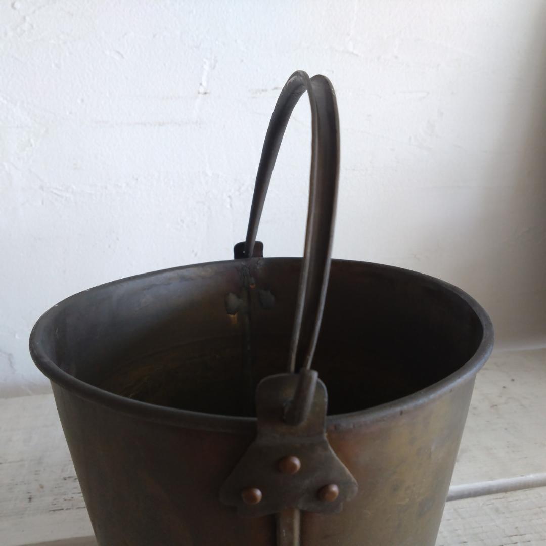 真鍮製　バケツ　古道具