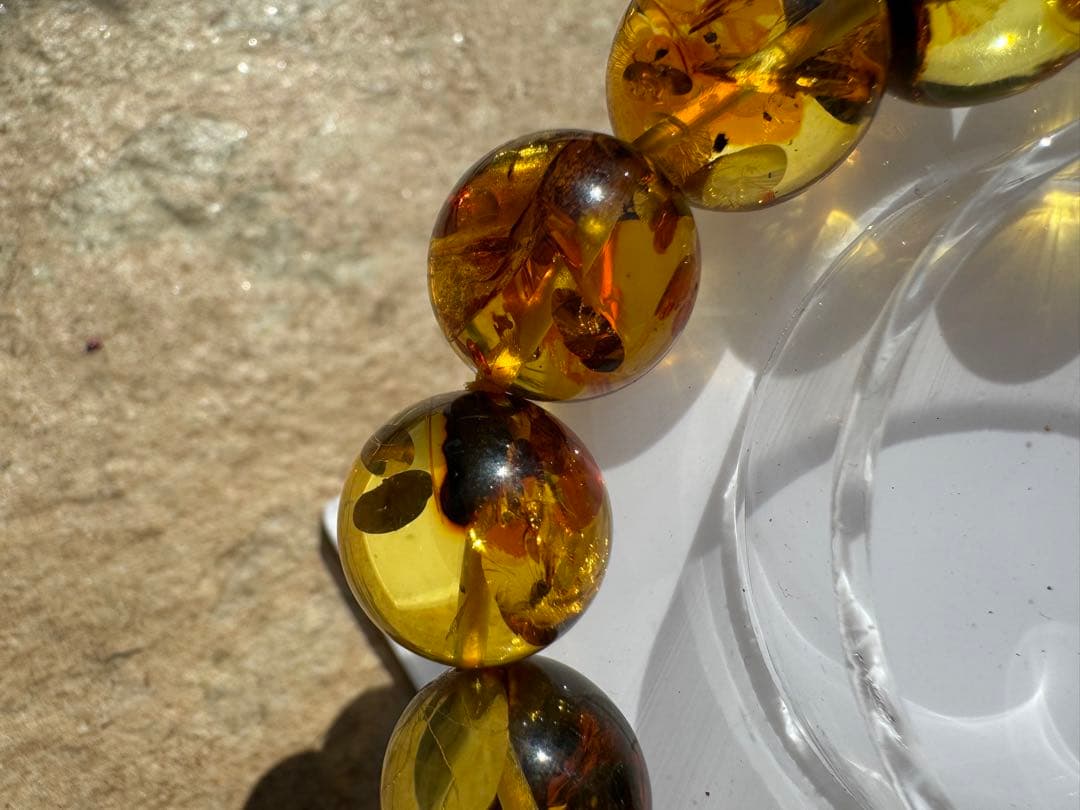 【激レア大玉】ハニーナッツアンバー 15mm 内径18cm