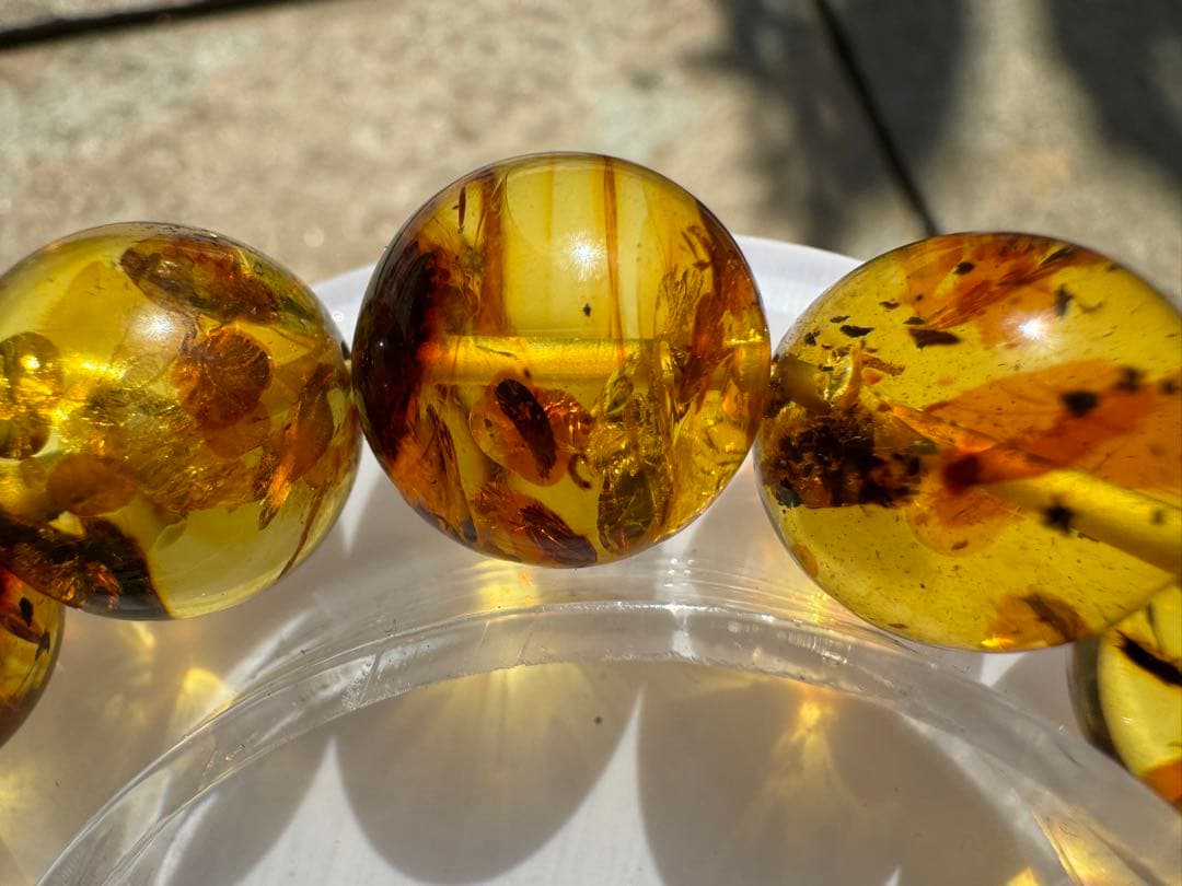 【激レア大玉】ハニーナッツアンバー 15mm 内径18cm