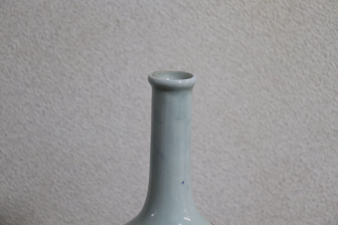 時代　伊万里　染付　兎波紋　鶴首瓶　送料込み269325