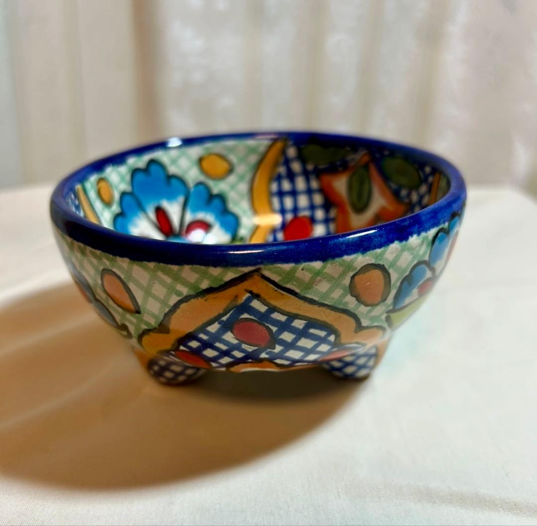 メキシコ　タラベラ焼き　大皿5 ワカモレボウル3ケ　4個セット