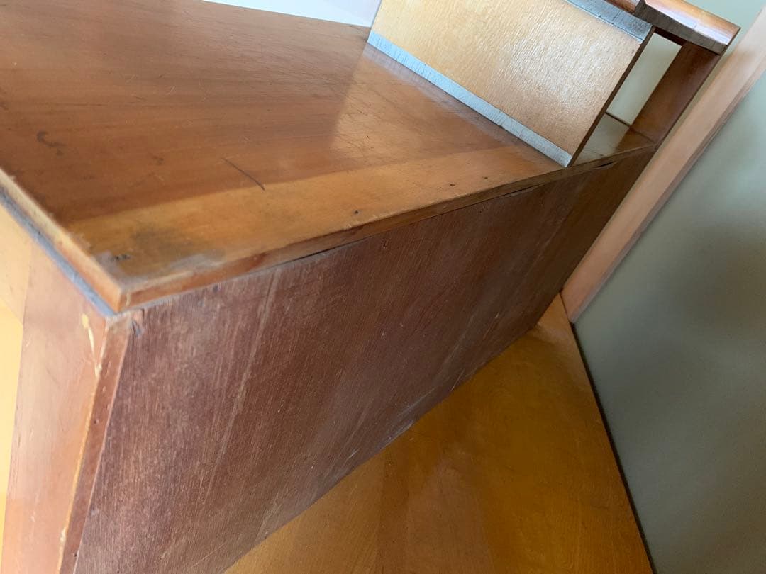 木製収納ラック ガラス扉付き レトロ収納