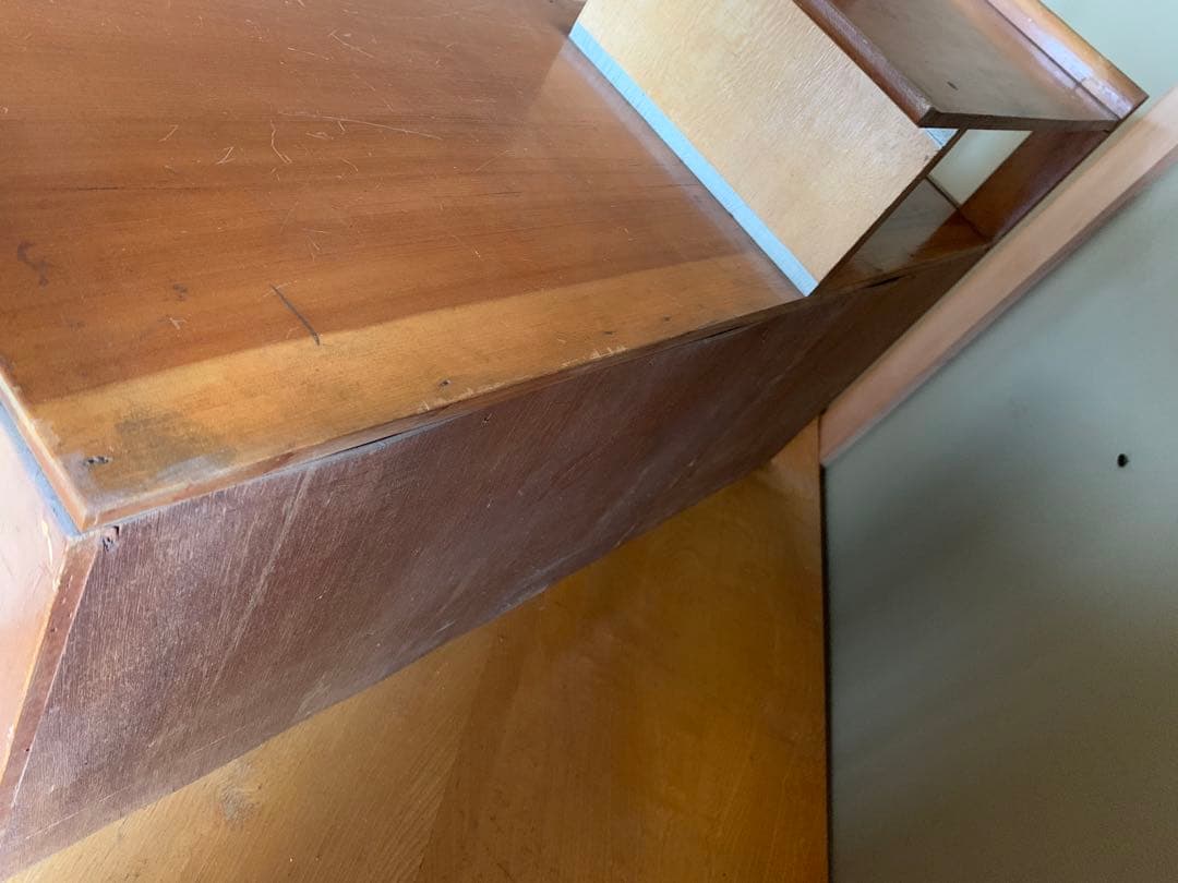 木製収納ラック ガラス扉付き レトロ収納