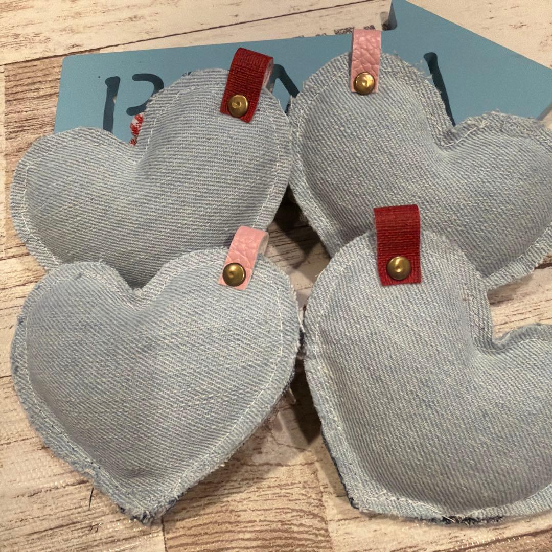 メグえもん様お取り置き690&693&687ぷっくりハートキーホルダー4個セット