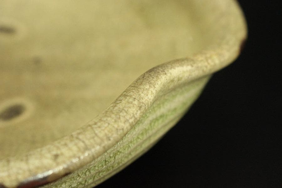 黄瀬戸 梅型 鉢 古美術(ZE569)