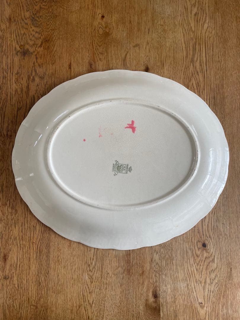 アンティーク食器GrindleyEnglandCream Petalオーバル大皿
