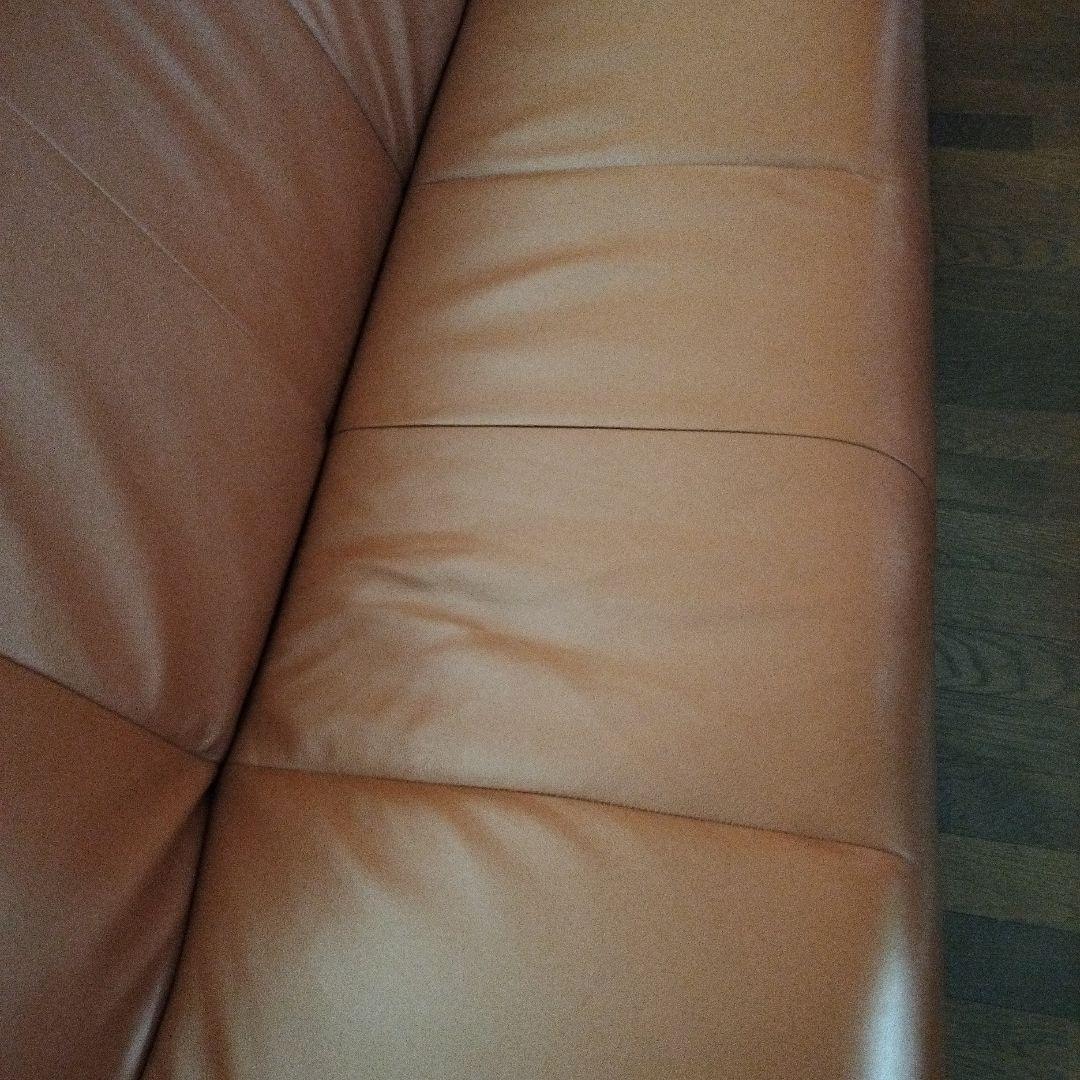 フランスベッド　ブラウン本革ソファ、ソファベッド