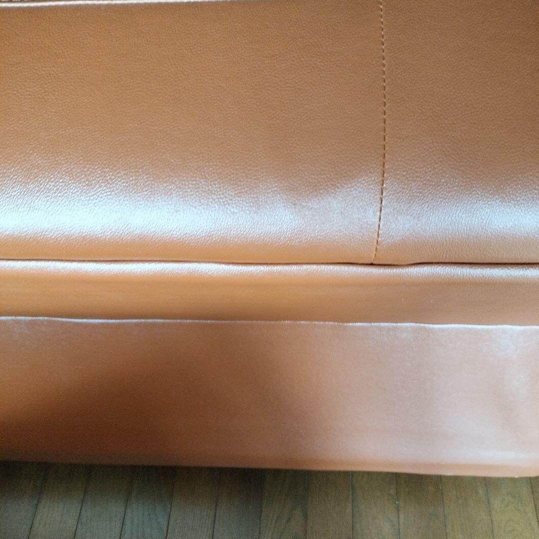 フランスベッド　ブラウン本革ソファ、ソファベッド