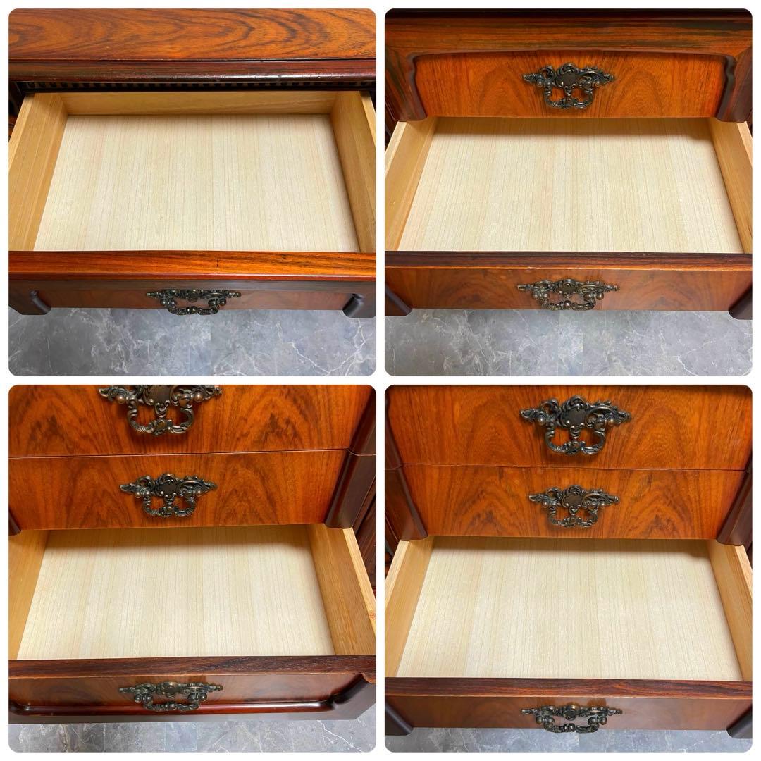 英国アンティーク　猫脚ドレッサーチェスト　キャビネット　収納家具　ロココ調