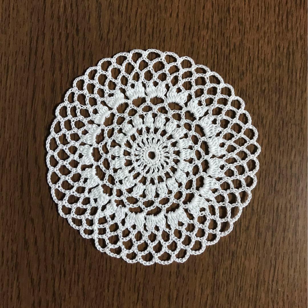 ハンドメイドレース編みドイリー＊コースターB 5枚セット(オーダー用)