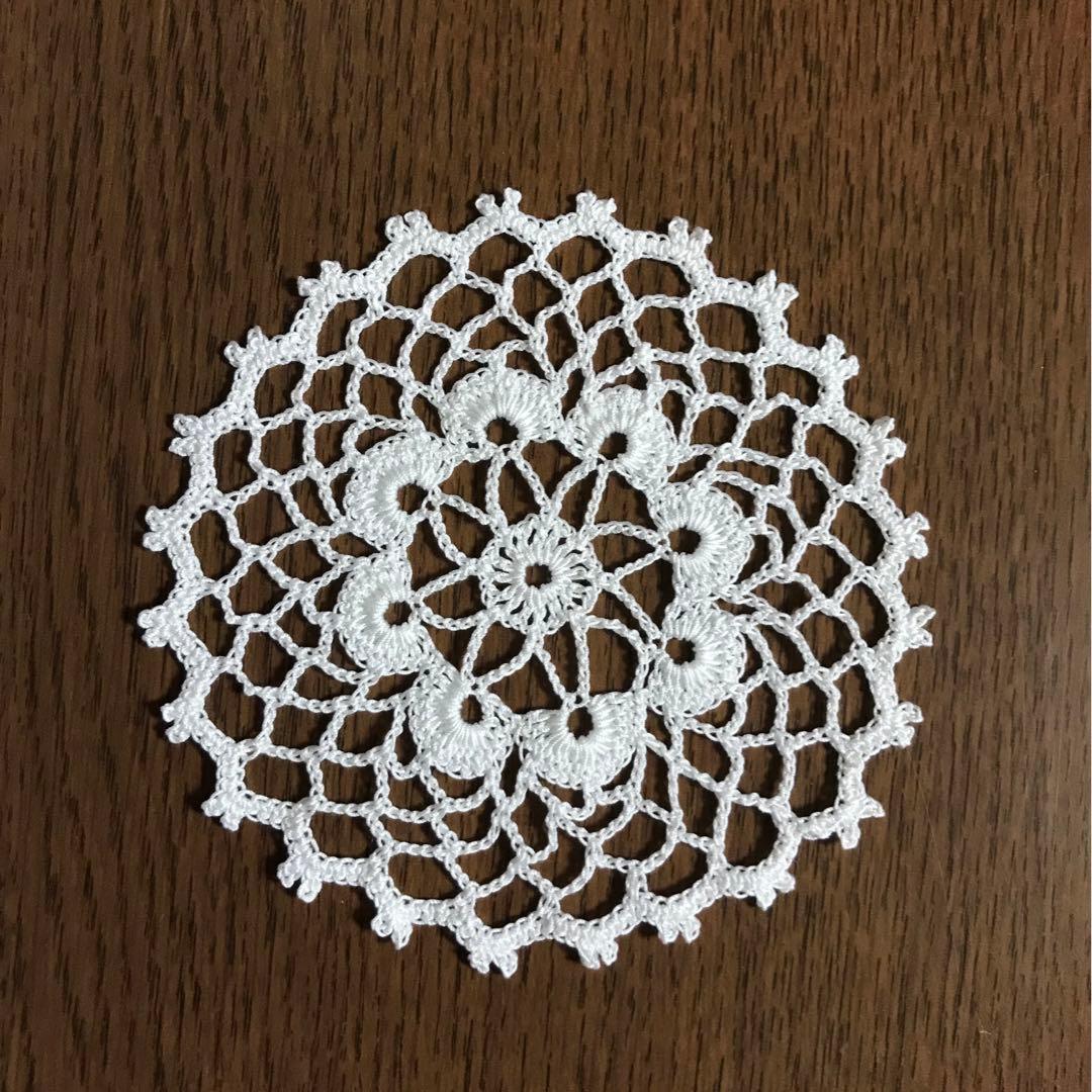 ハンドメイドレース編みドイリー＊コースターB 5枚セット(オーダー用)