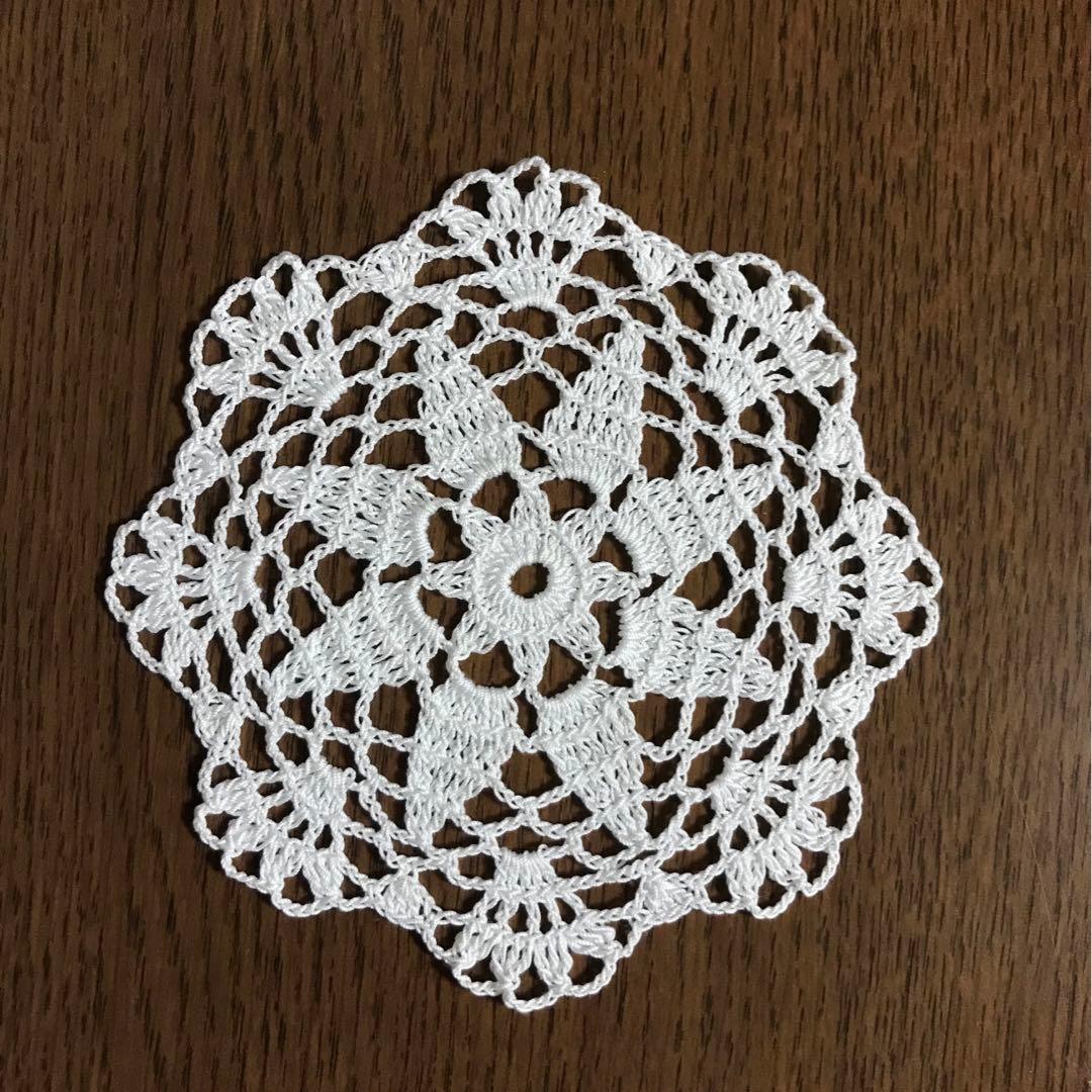 ハンドメイドレース編みドイリー＊コースターB 5枚セット(オーダー用)