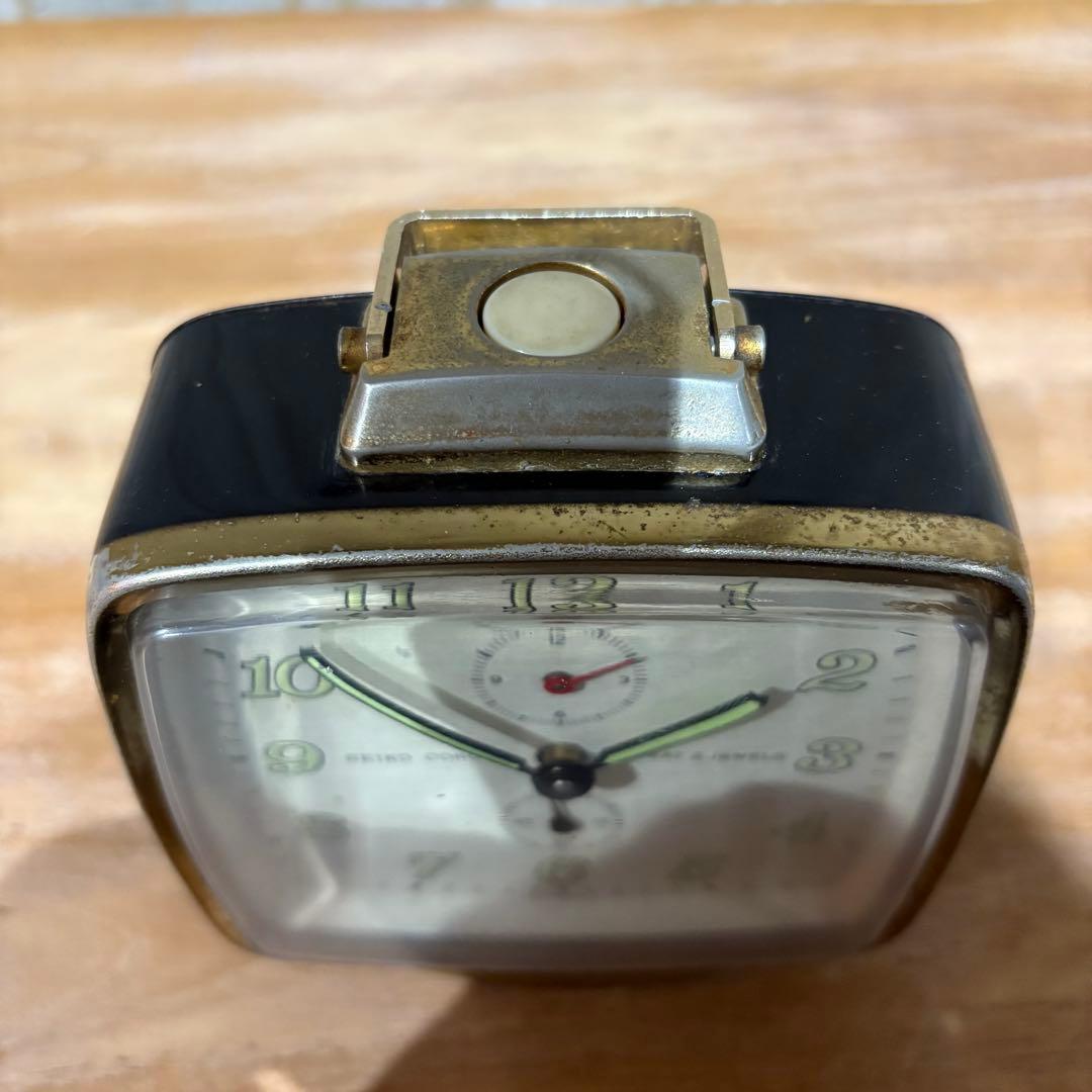 SEIKO CORONA 手巻き式時計　ゼンマイ時計　置時計　昭和レトロ