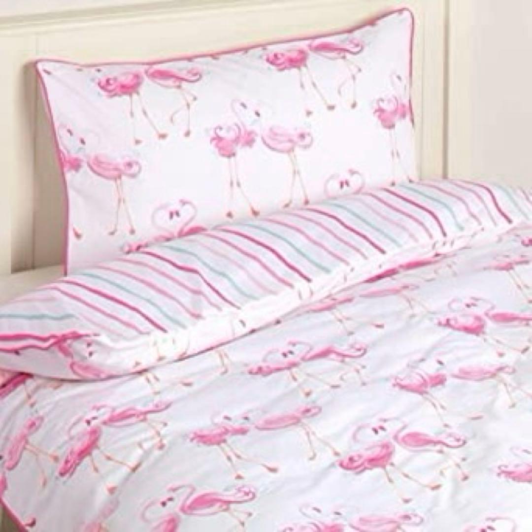 UK輸入　シングル新品セット　ローラアシュレイ　プリティフラミンゴ