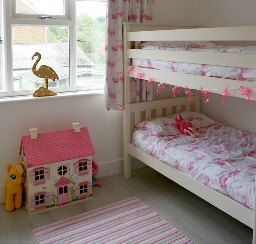 UK輸入　シングル新品セット　ローラアシュレイ　プリティフラミンゴ