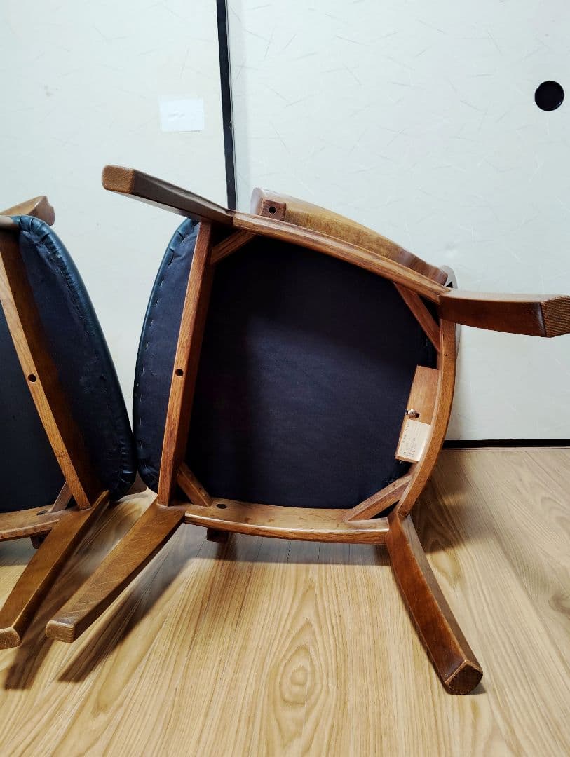 東京に引取　希少ヴィンテージ 飛騨高山白川　アームチェア　２点セット