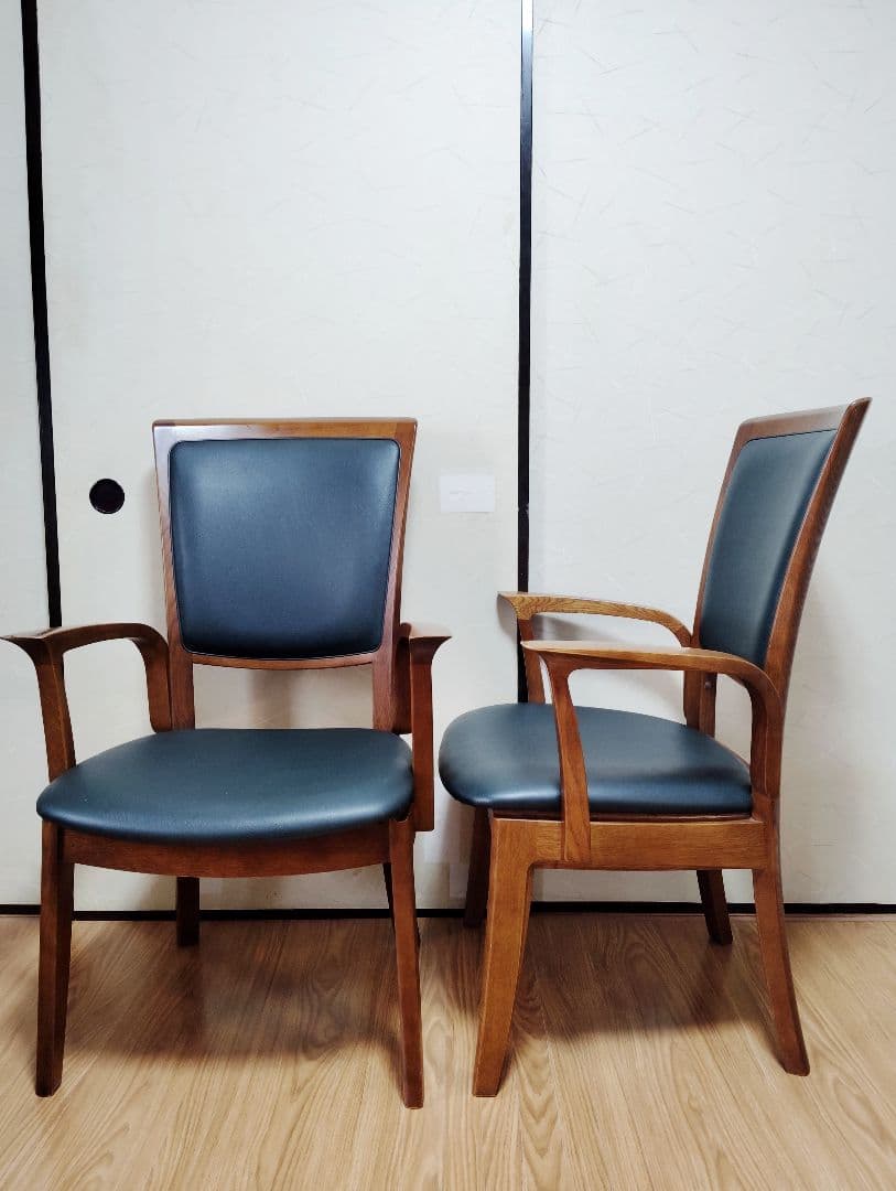 東京に引取　希少ヴィンテージ 飛騨高山白川　アームチェア　２点セット