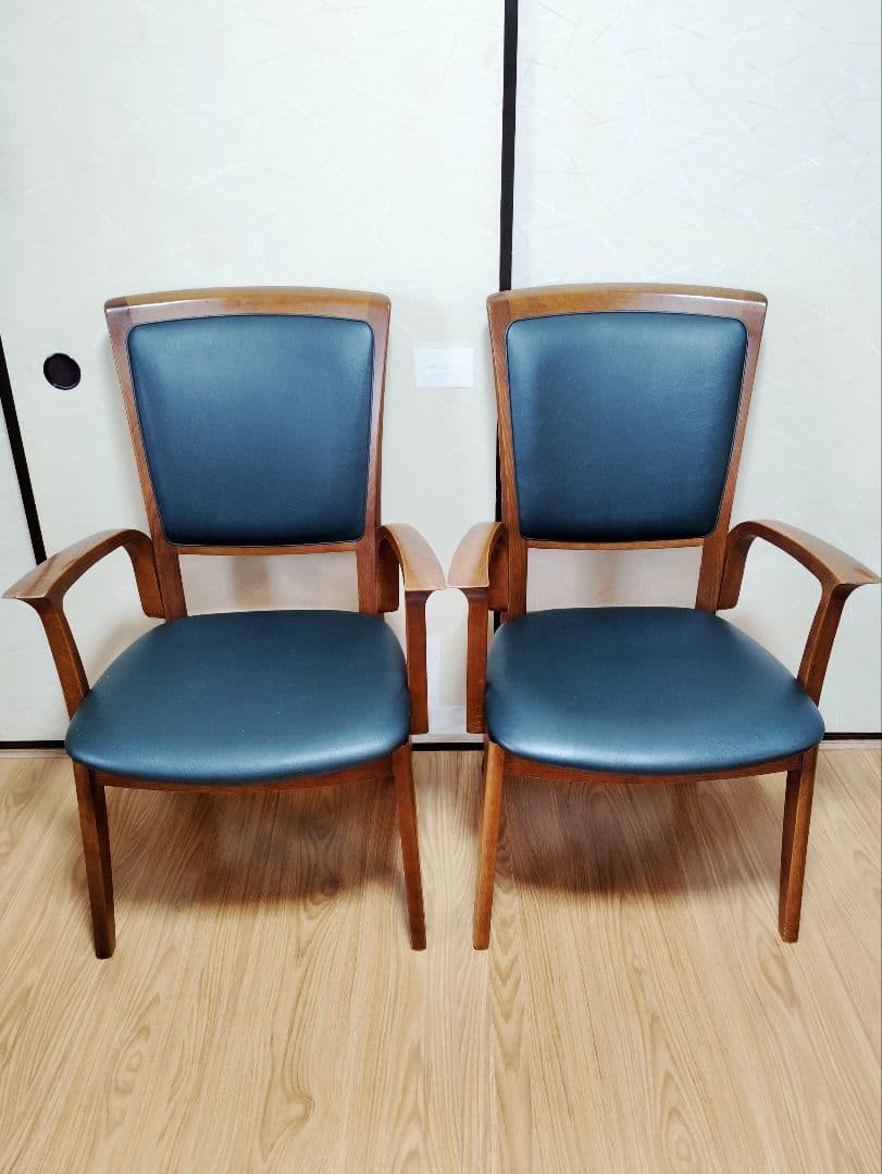 東京に引取　希少ヴィンテージ 飛騨高山白川　アームチェア　２点セット