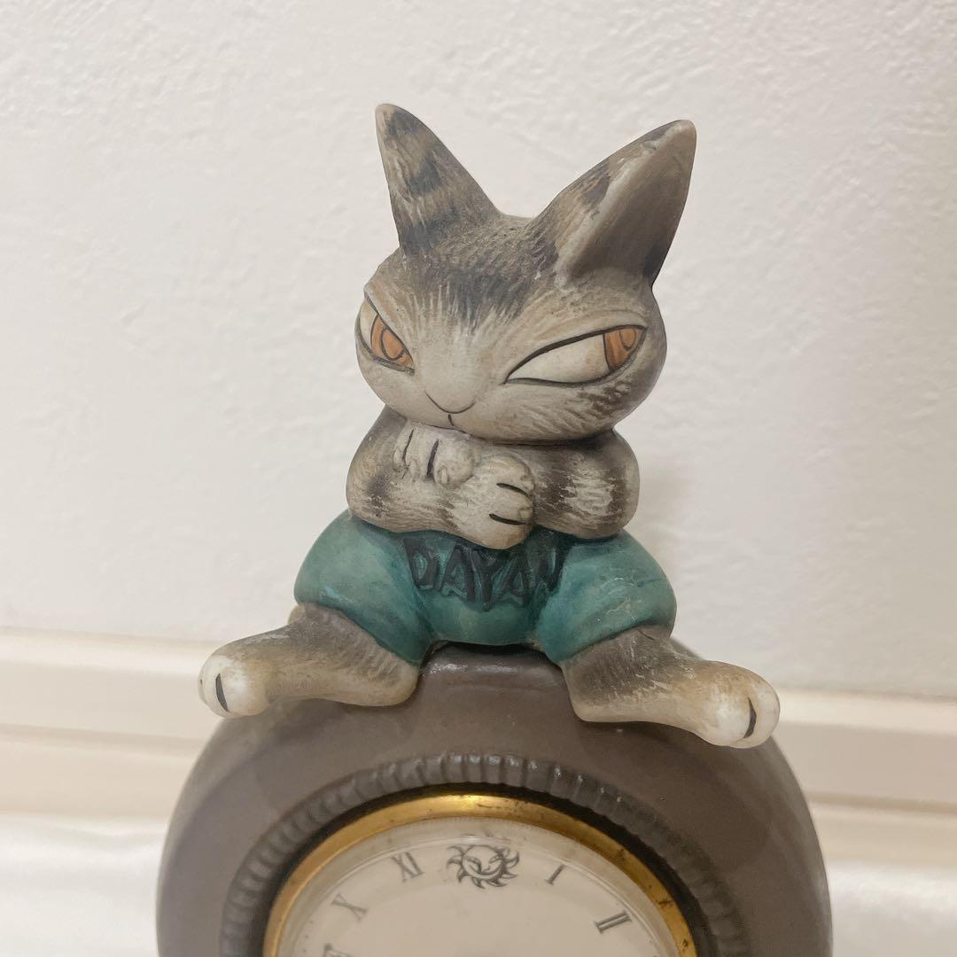 【ジャンク品】わちふぃーるど ダヤン トランク置き時計 アンティーク