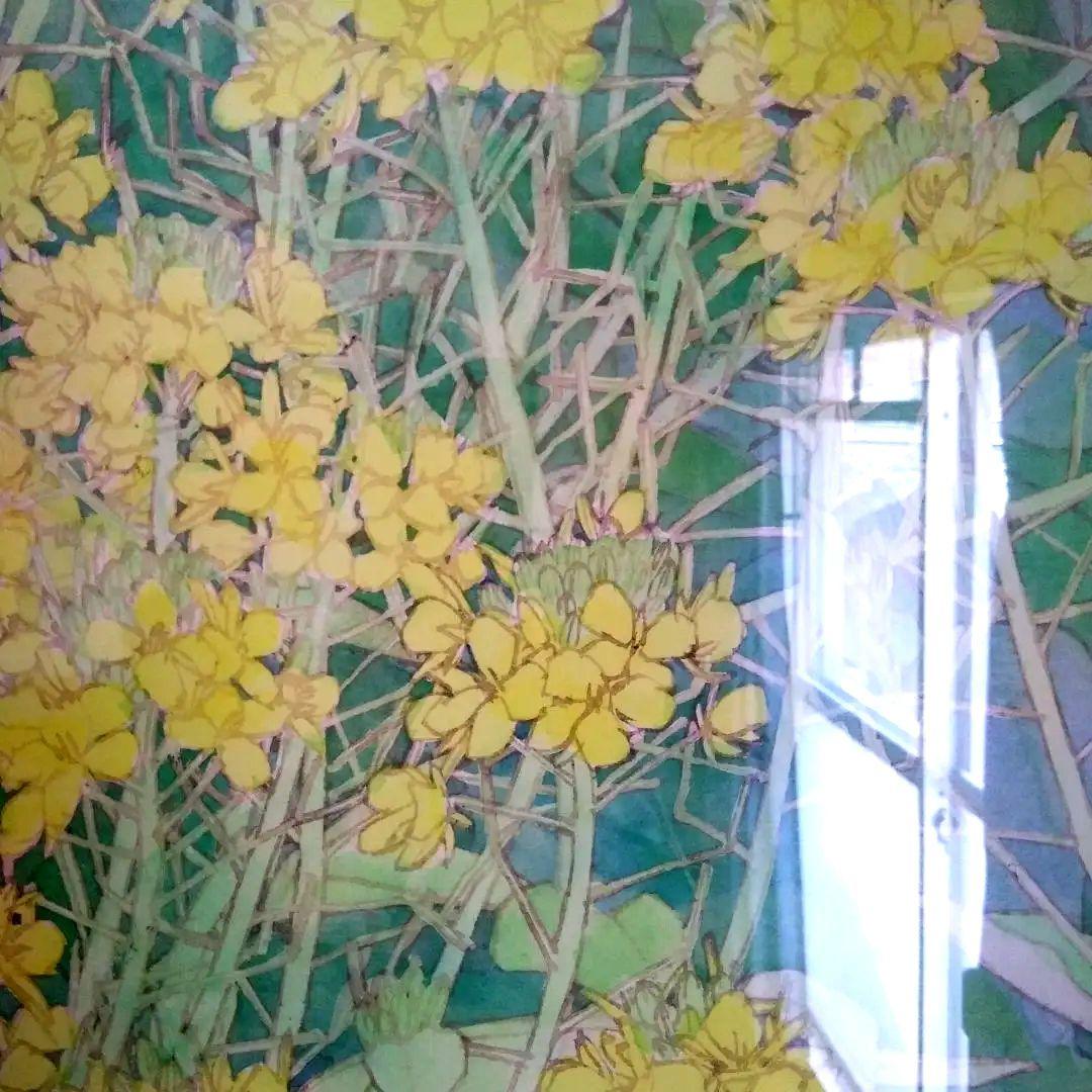 タイムセール／水彩画花鳥／菜の花畑・ひばり鳥