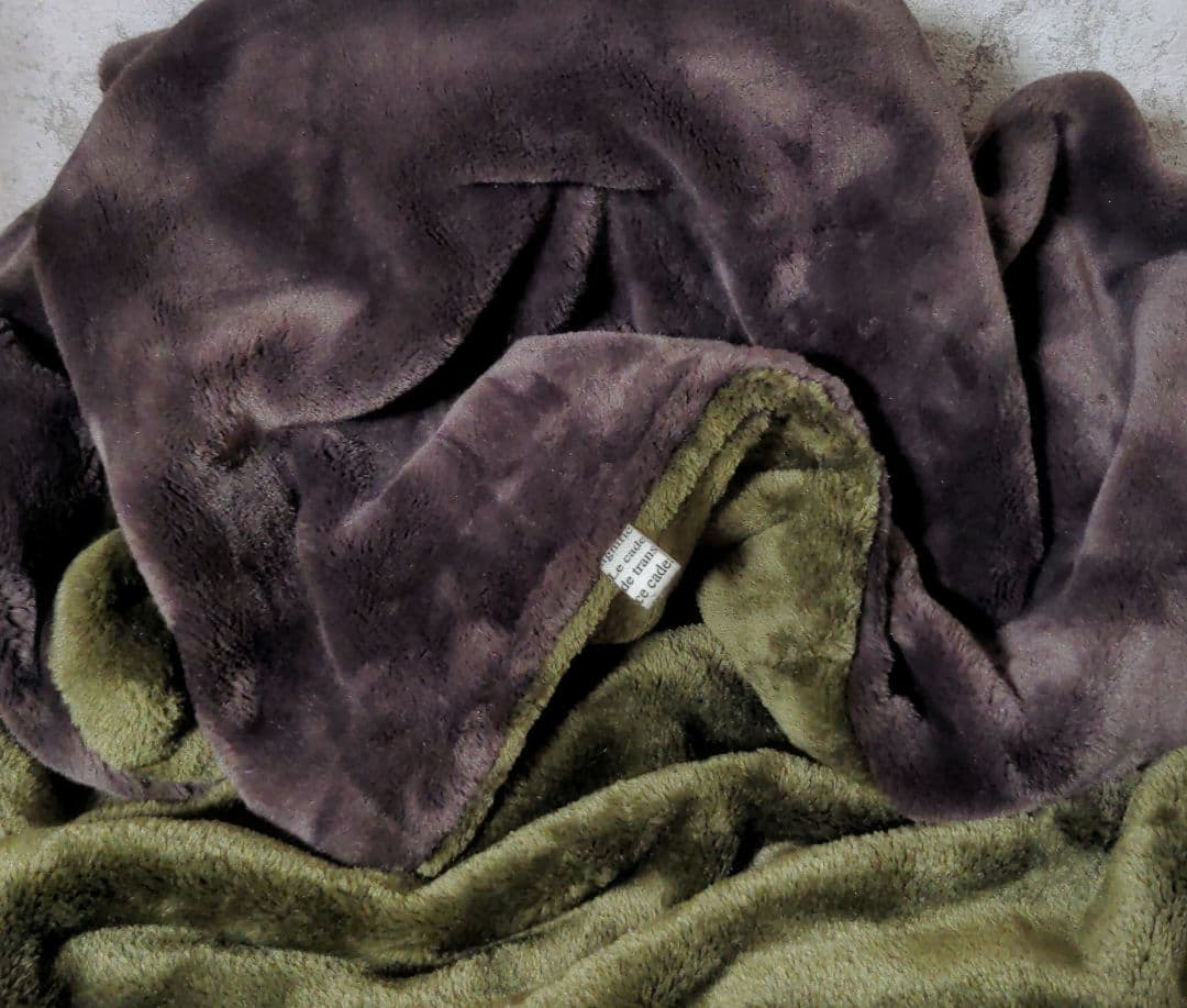 専用❤みかん❤超贅沢プレミアムミンク★超極暖Wボア⭐特大ブランケット⭐茶緑