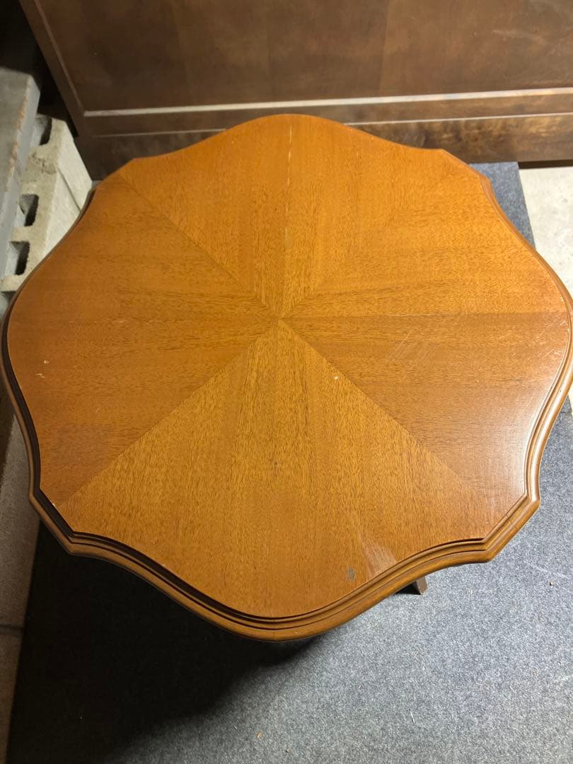 アンティークコーヒーテーブル猫脚　中古品