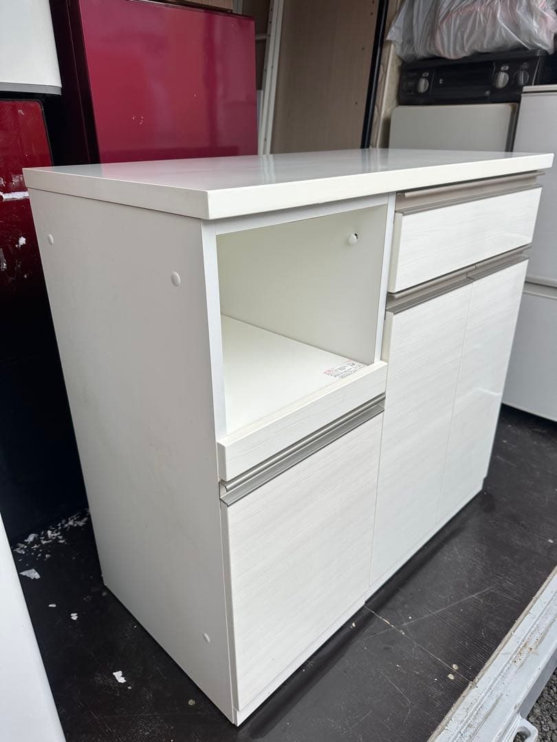 【ニトリ】キッチンカウンター　 ホワイトキャビネット 2ドア 2引き出し
