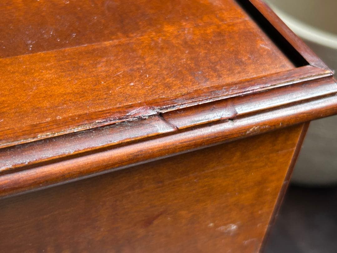 アンティーク　ビンテージ　クラシック　木彫　猫脚　レッド　テレフォンベンチ　GG