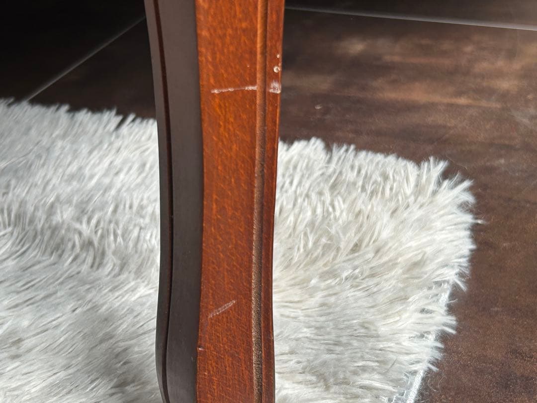 アンティーク　ビンテージ　クラシック　木彫　猫脚　レッド　テレフォンベンチ　GG