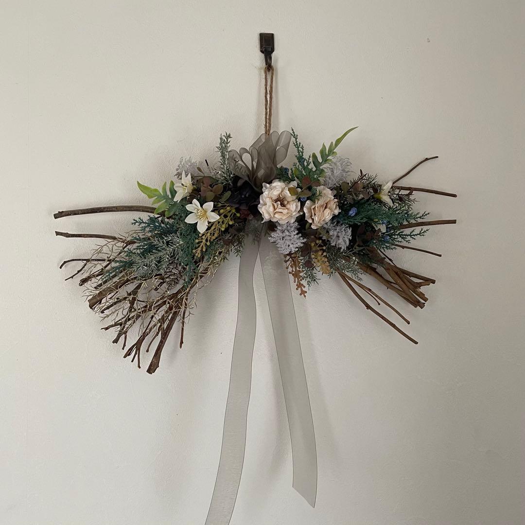 スワッグ　アーティフィシャルフラワー　リース
