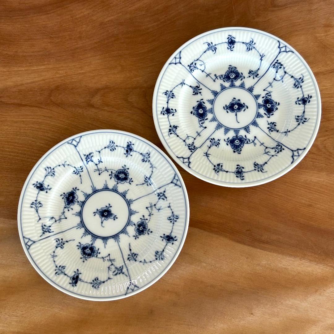 ロイヤルコペンハーゲン★プレイン★17cmケーキ皿★2枚組★美品