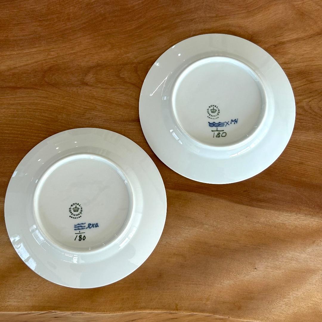 ロイヤルコペンハーゲン★プレイン★17cmケーキ皿★2枚組★美品