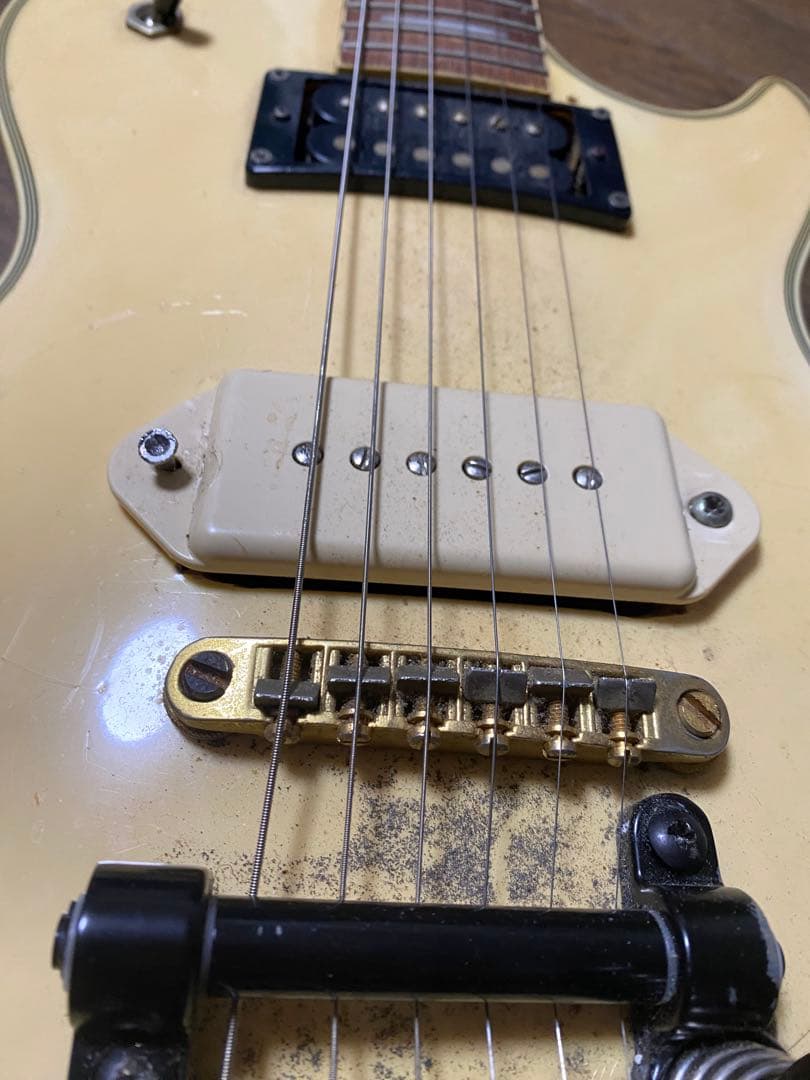 訳あり！演奏可能　アリアプロ　レスポールカスタムタイプ　p90 日本製