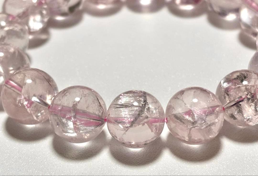 究極品質　虹煌めく愛の守護石　幻のプレミアムアイリスローズクォーツ　13㎜