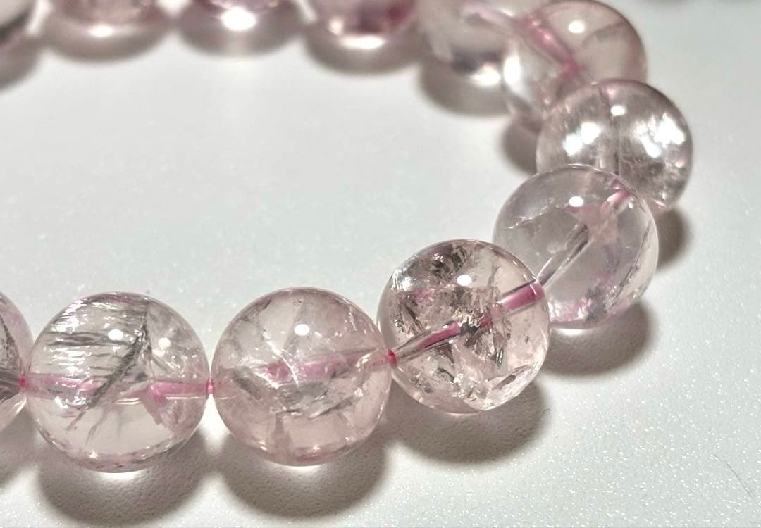 究極品質　虹煌めく愛の守護石　幻のプレミアムアイリスローズクォーツ　13㎜