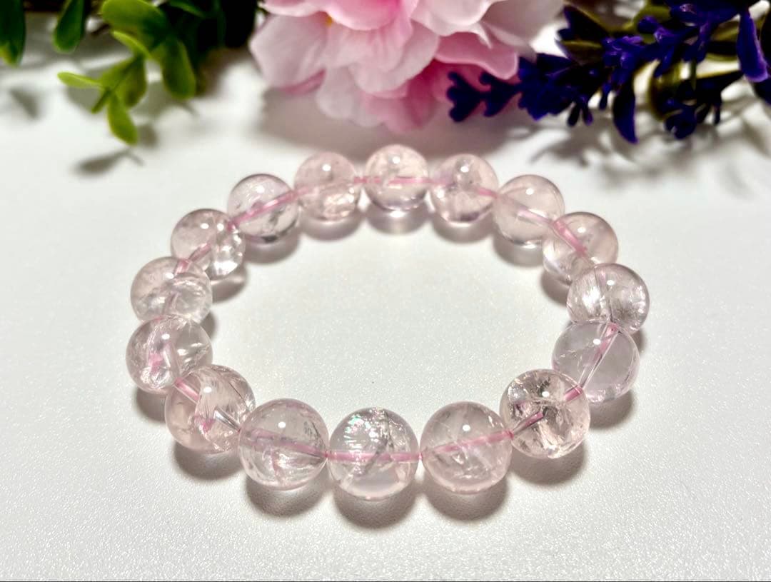 究極品質　虹煌めく愛の守護石　幻のプレミアムアイリスローズクォーツ　13㎜