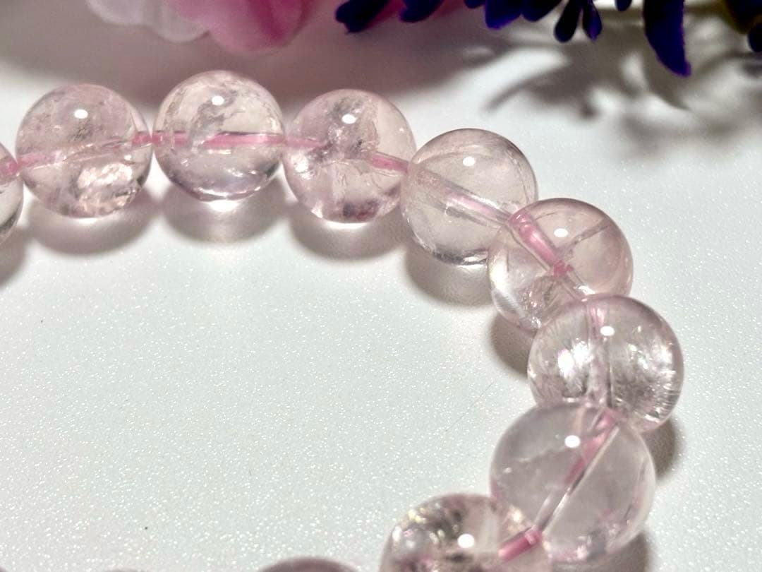 究極品質　虹煌めく愛の守護石　幻のプレミアムアイリスローズクォーツ　13㎜