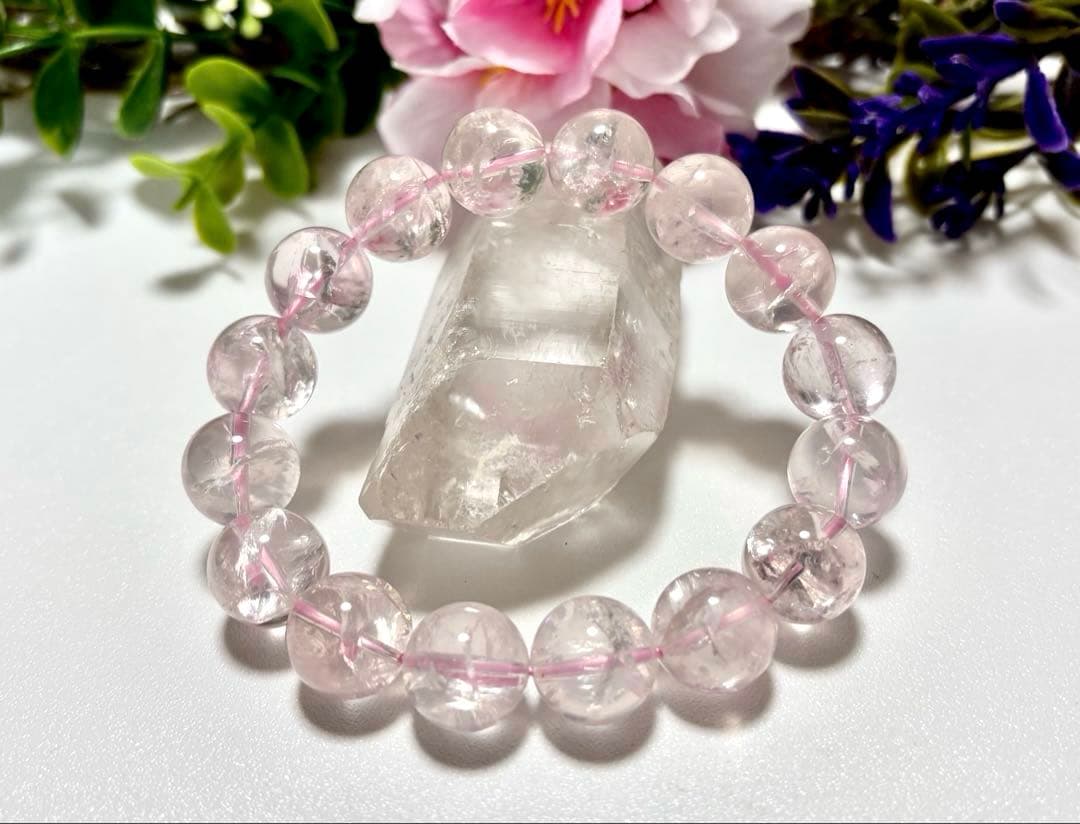 究極品質　虹煌めく愛の守護石　幻のプレミアムアイリスローズクォーツ　13㎜