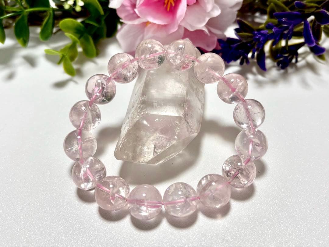 究極品質　虹煌めく愛の守護石　幻のプレミアムアイリスローズクォーツ　13㎜