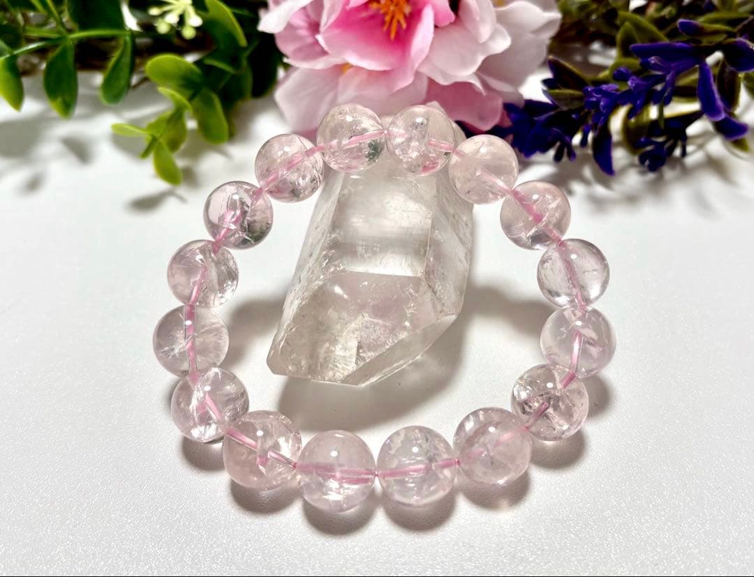 究極品質　虹煌めく愛の守護石　幻のプレミアムアイリスローズクォーツ　13㎜