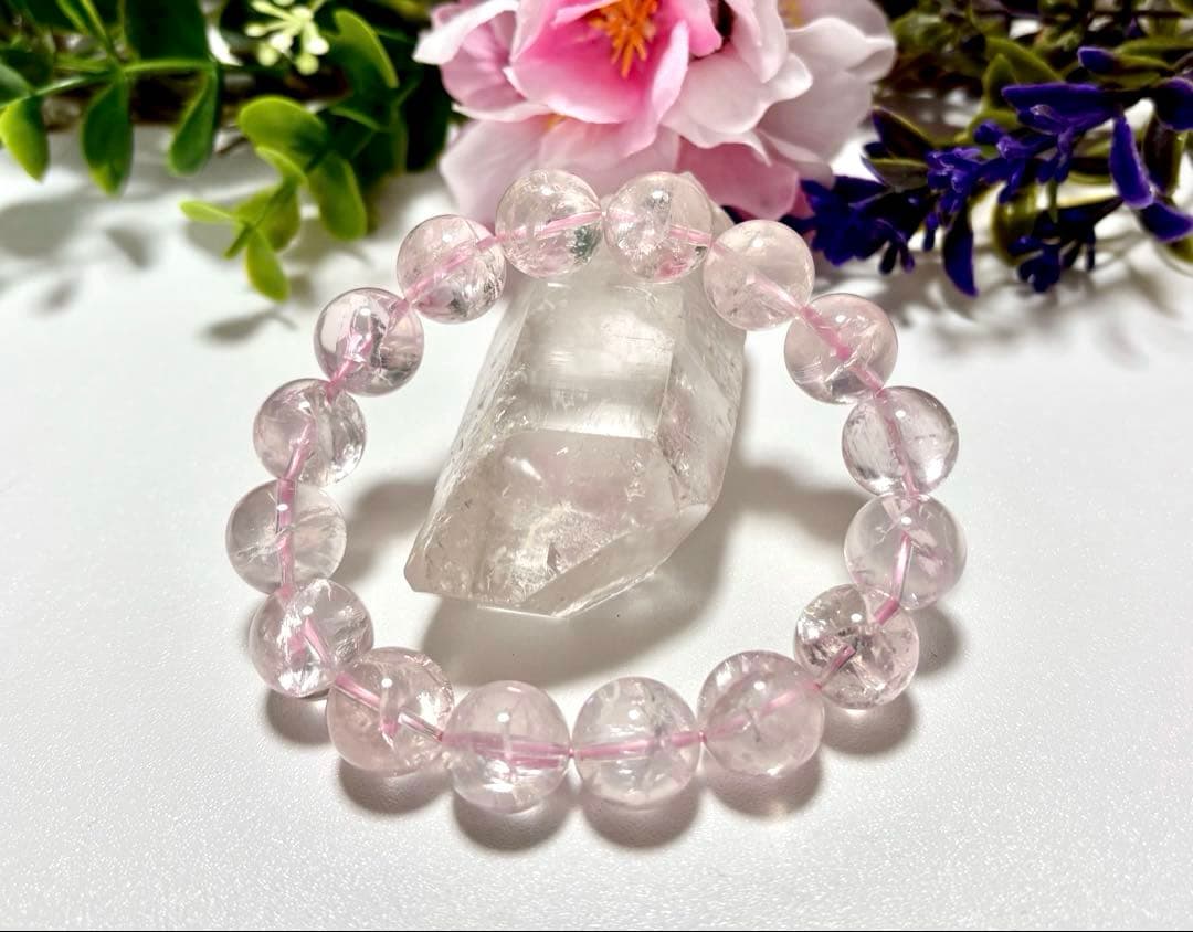 究極品質　虹煌めく愛の守護石　幻のプレミアムアイリスローズクォーツ　13㎜