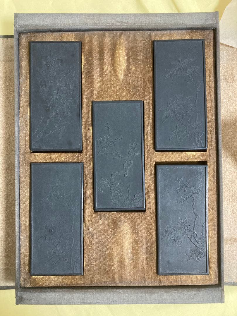 【古墨】安徽省 老胡開文墨 1956年製 唐墨 乾隆年製 書道具 中国墨