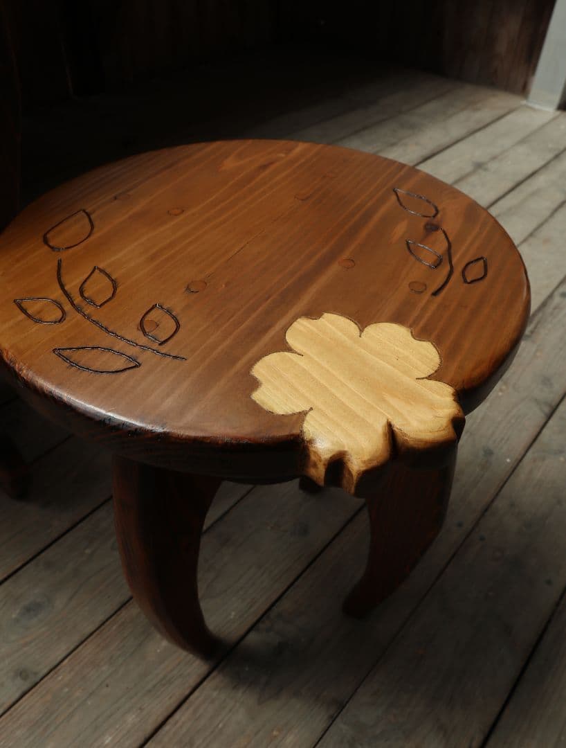 桜のチェア兼花台(一脚)　吉野杉　奈良県　手作り