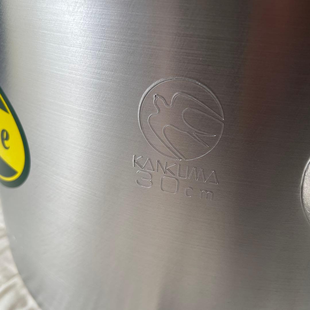 カンダ ハイグレード アルミ片手鍋 寸胴　目盛付 30cm 12L) 蓋つき