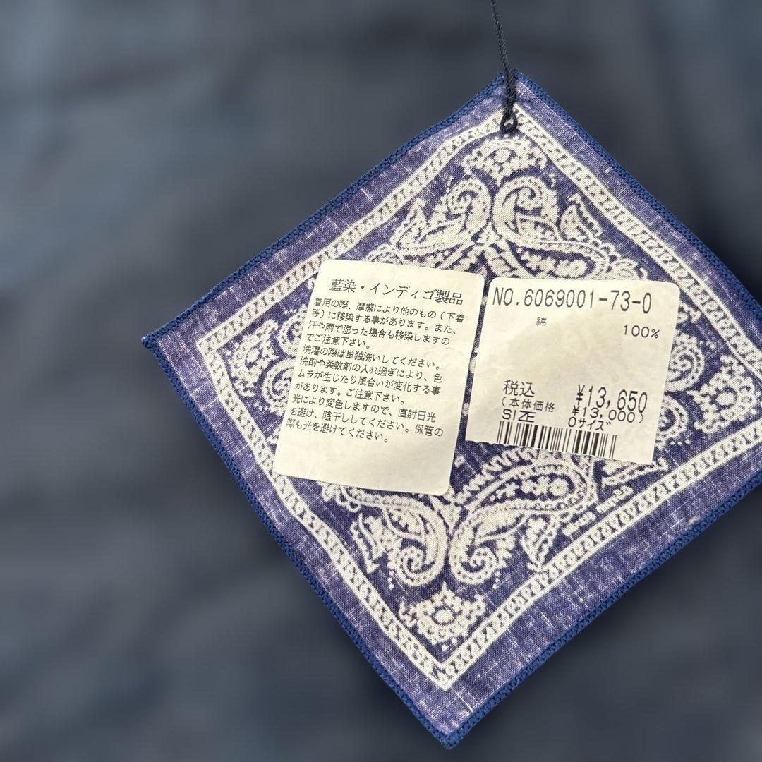 新品未使用！45rpm 藍染 インディゴ　ロングサイズ越掛け カフェ　エプロン