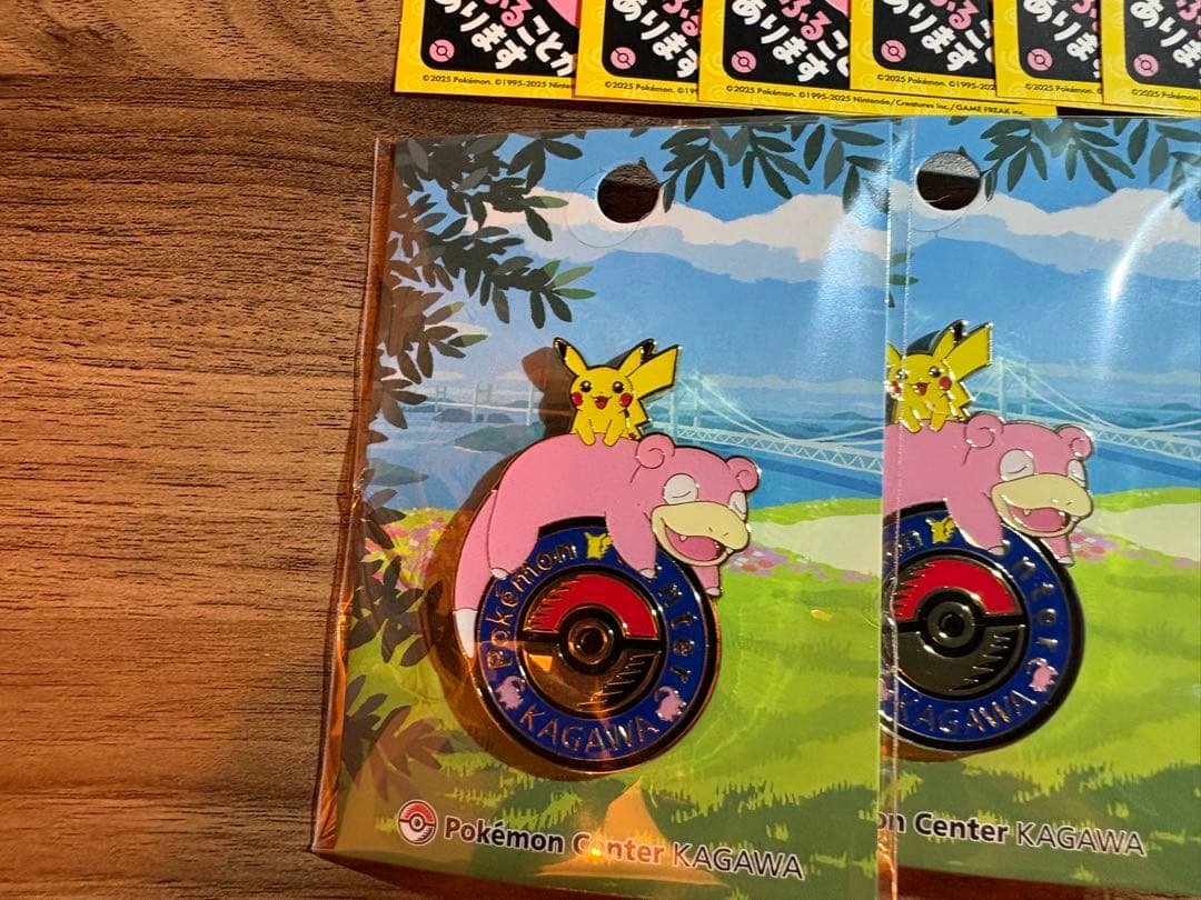 ポケモンセンターカガワ 限定 ロゴピンズ ヤドン ピカチュウ 10個　ステッカー
