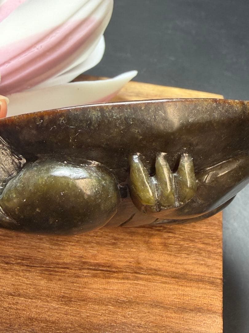 本物和田玉★大きめ籽料★紅皮！招財モチーフ龍亀証明書付き