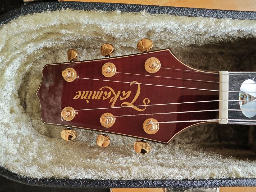 ナルト【美品】タカミネ NPT115　杢目ワインレッド